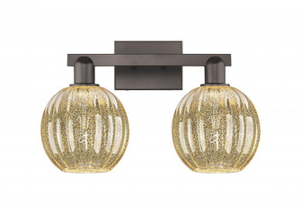 Preston Globe - 2 Light - 16 inch - Oil Rubbed Bronze - Bath Vanity Light (3442|716-2W-OB-G458-7ME)