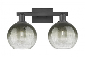 Brookhaven Globe - 2 Light - 16 inch - Matte Black - Bath Vanity Light (3442|716-2W-BK-G483-8SL)