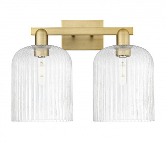 Bridal Veil - 2 Light - 19 inch - Brushed Brass - Bath Vanity Light (3442|716-2W-BB-G559-8SDY)