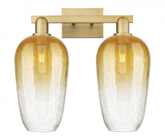Brookhaven Flute - 2 Light - 16 inch - Brushed Brass - Bath Vanity Light (3442|716-2W-BB-G484-7AM)