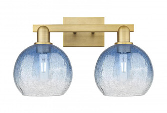 Brookhaven Globe - 2 Light - 16 inch - Brushed Brass - Bath Vanity Light (3442|716-2W-BB-G483-8SB)