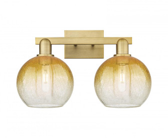 Brookhaven Globe - 2 Light - 16 inch - Brushed Brass - Bath Vanity Light (3442|716-2W-BB-G483-8AM)