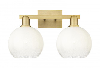 Brookhaven Globe - 2 Light - 16 inch - Brushed Brass - Bath Vanity Light (3442|716-2W-BB-G483-8OP)
