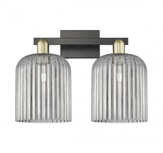 Bridal Veil - 2 Light - 19 inch - Black Antique Brass - Bath Vanity Light (3442|716-2W-BAB-G559-8SM)