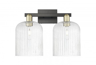 Bridal Veil - 2 Light - 19 inch - Black Antique Brass - Bath Vanity Light (3442|716-2W-BAB-G559-8SDY)
