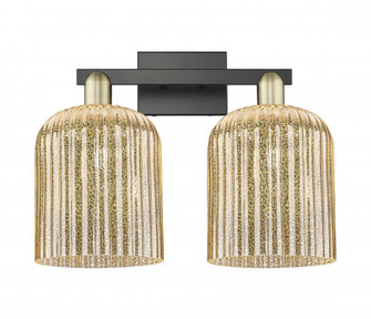 Bridal Veil - 2 Light - 19 inch - Black Antique Brass - Bath Vanity Light (3442|716-2W-BAB-G559-8ME)