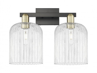 Bridal Veil - 2 Light - 19 inch - Black Antique Brass - Bath Vanity Light (3442|716-2W-BAB-G559-8CL)