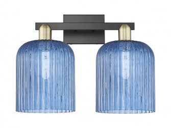 Bridal Veil - 2 Light - 19 inch - Black Antique Brass - Bath Vanity Light (3442|716-2W-BAB-G559-8BL)