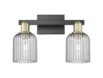 Bridal Veil - 2 Light - 16 inch - Black Antique Brass - Bath Vanity Light (3442|716-2W-BAB-G559-5SM)