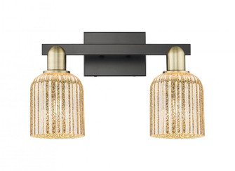 Bridal Veil - 2 Light - 16 inch - Black Antique Brass - Bath Vanity Light (3442|716-2W-BAB-G559-5ME)
