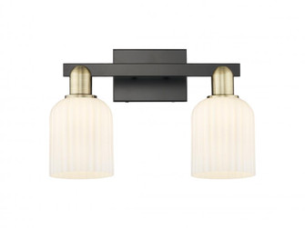 Bridal Veil - 2 Light - 16 inch - Black Antique Brass - Bath Vanity Light (3442|716-2W-BAB-G559-5GWH)