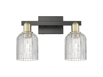 Bridal Veil - 2 Light - 16 inch - Black Antique Brass - Bath Vanity Light (3442|716-2W-BAB-G559-5CL)