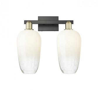 Brookhaven Flute - 2 Light - 16 inch - Black Antique Brass - Bath Vanity Light (3442|716-2W-BAB-G484-7OP)