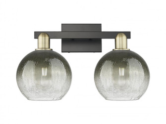 Brookhaven Globe - 2 Light - 16 inch - Black Antique Brass - Bath Vanity Light (3442|716-2W-BAB-G483-8SL)