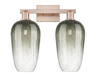 Brookhaven Flute - 2 Light - 16 inch - Antique Copper - Bath Vanity Light (3442|716-2W-AC-G484-7SL)