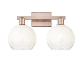 Brookhaven Globe - 2 Light - 16 inch - Antique Copper - Bath Vanity Light (3442|716-2W-AC-G483-8OP)