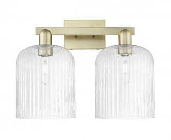 Bridal Veil - 2 Light - 19 inch - Antique Brass - Bath Vanity Light (3442|716-2W-AB-G559-8SDY)