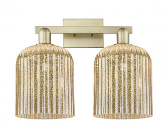 Bridal Veil - 2 Light - 19 inch - Antique Brass - Bath Vanity Light (3442|716-2W-AB-G559-8ME)