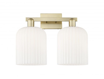 Bridal Veil - 2 Light - 19 inch - Antique Brass - Bath Vanity Light (3442|716-2W-AB-G559-8GWH)