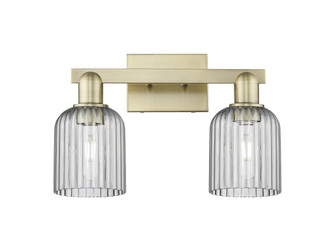 Bridal Veil - 2 Light - 16 inch - Antique Brass - Bath Vanity Light (3442|716-2W-AB-G559-5SM)