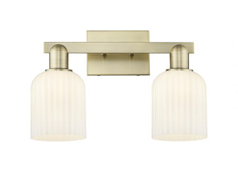 Bridal Veil - 2 Light - 16 inch - Antique Brass - Bath Vanity Light (3442|716-2W-AB-G559-5GWH)