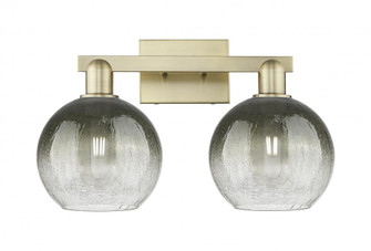 Brookhaven Globe - 2 Light - 16 inch - Antique Brass - Bath Vanity Light (3442|716-2W-AB-G483-8SL)