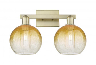 Brookhaven Globe - 2 Light - 16 inch - Antique Brass - Bath Vanity Light (3442|716-2W-AB-G483-8AM)
