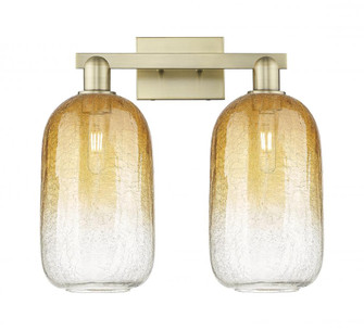 Brookhaven Cloche - 2 Light - 16 inch - Antique Brass - Bath Vanity Light (3442|716-2W-AB-G482-7AM)