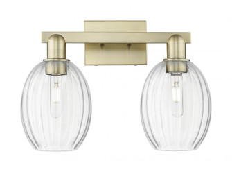 Preston Bulb - 2 Light - 16 inch - Antique Brass - Bath Vanity Light (3442|716-2W-AB-G459-6CL)