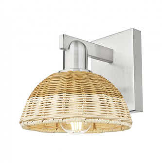 Natural Ballston Dome - 1 Light - 6 inch - Brushed Satin Nickel - Sconce (3442|716-1W-SN-NBD2-75-NAT)