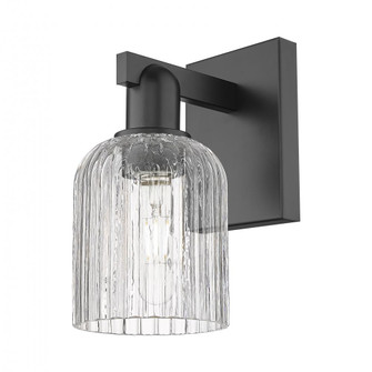 Bridal Veil - 1 Light - 6 inch - Matte Black - Sconce (3442|716-1W-BK-G559-5CL)