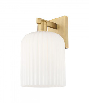 Bridal Veil - 1 Light - 8 inch - Brushed Brass - Sconce (3442|716-1W-BB-G559-8GWH)