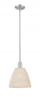 Bristol Natural - 1 Light - 9 inch - Brushed Satin Nickel - Mini Pendant (3442|716-1S-SN-NBD-9-NAT)