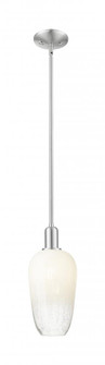 Brookhaven Flute - 1 Light - 6 inch - Brushed Satin Nickel - Mini Pendant (3442|716-1S-SN-G484-7OP)