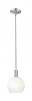 Brookhaven Globe - 1 Light - 6 inch - Brushed Satin Nickel - Mini Pendant (3442|716-1S-SN-G483-8OP)