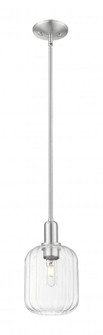 Preston Cylinder - 1 Light - 6 inch - Brushed Satin Nickel - Mini Pendant (3442|716-1S-SN-G460-7CL)