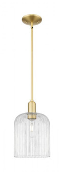 Bridal Veil - 1 Light - 8 inch - Satin Gold - Mini Pendant (3442|716-1S-SG-G559-8CL)