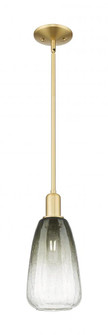 Brookhaven Almond - 1 Light - 6 inch - Satin Gold - Mini Pendant (3442|716-1S-SG-G480-6SL)