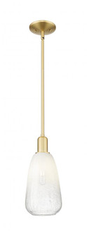 Brookhaven Almond - 1 Light - 6 inch - Satin Gold - Mini Pendant (3442|716-1S-SG-G480-6OP)