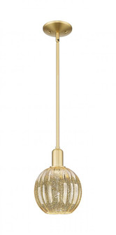 Preston Globe - 1 Light - 6 inch - Satin Gold - Mini Pendant (3442|716-1S-SG-G458-7ME)