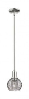 Athens Deco Swirl - 1 Light - 6 inch - Polished Nickel - Mini Pendant (3442|716-1S-PN-G1213-6SM)