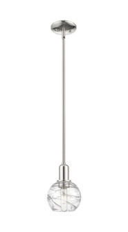 Athens Deco Swirl - 1 Light - 6 inch - Polished Nickel - Mini Pendant (3442|716-1S-PN-G1213-6CL)