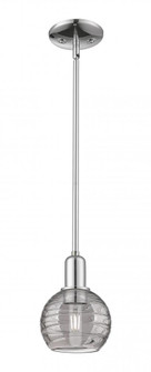 Athens Deco Swirl - 1 Light - 6 inch - Polished Chrome - Mini Pendant (3442|716-1S-PC-G1213-6SM)