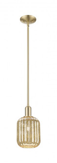Preston Cylinder - 1 Light - 6 inch - Champagne Bronze - Mini Pendant (3442|716-1S-CB-G460-7ME)