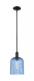 Bridal Veil - 1 Light - 8 inch - Matte Black - Mini Pendant (3442|716-1S-BK-G559-8BL)