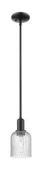 Bridal Veil - 1 Light - 6 inch - Matte Black - Mini Pendant (3442|716-1S-BK-G559-5SDY)