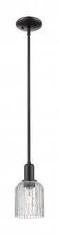 Bridal Veil - 1 Light - 6 inch - Matte Black - Mini Pendant (3442|716-1S-BK-G559-5CL)