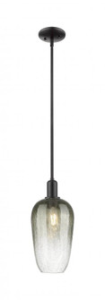 Brookhaven Flute - 1 Light - 6 inch - Matte Black - Mini Pendant (3442|716-1S-BK-G484-7SL)