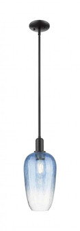 Brookhaven Flute - 1 Light - 6 inch - Matte Black - Mini Pendant (3442|716-1S-BK-G484-7SB)