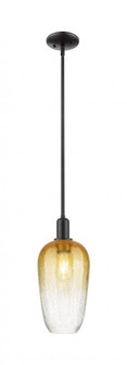 Brookhaven Flute - 1 Light - 6 inch - Matte Black - Mini Pendant (3442|716-1S-BK-G484-7AM)